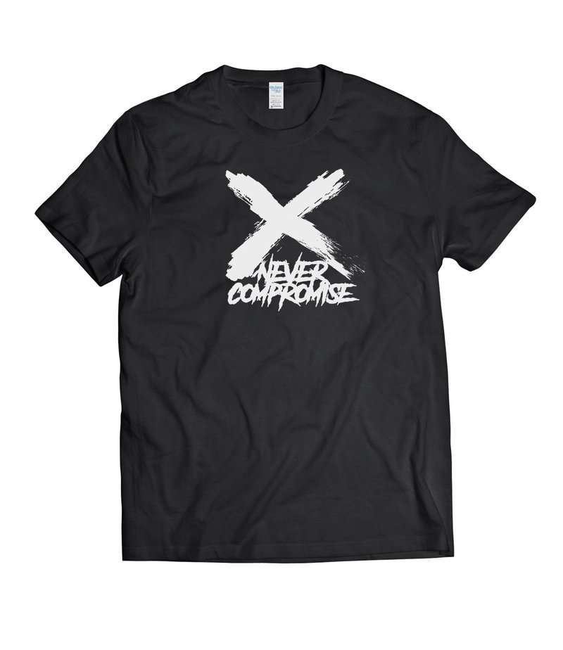 永不放弃-T-shirt 白/黑/灰/藏青 - 男装上衣/T 恤 - 棉 多色
