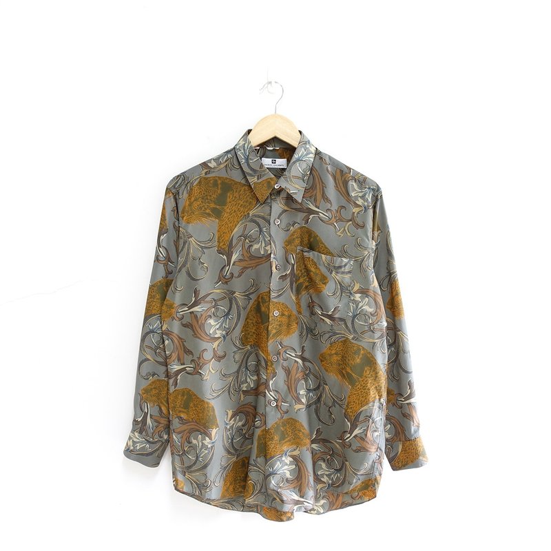 │Slowly│豹-古着衬衫│vintage.复古.文艺 - 男装衬衫 - 聚酯纤维 多色