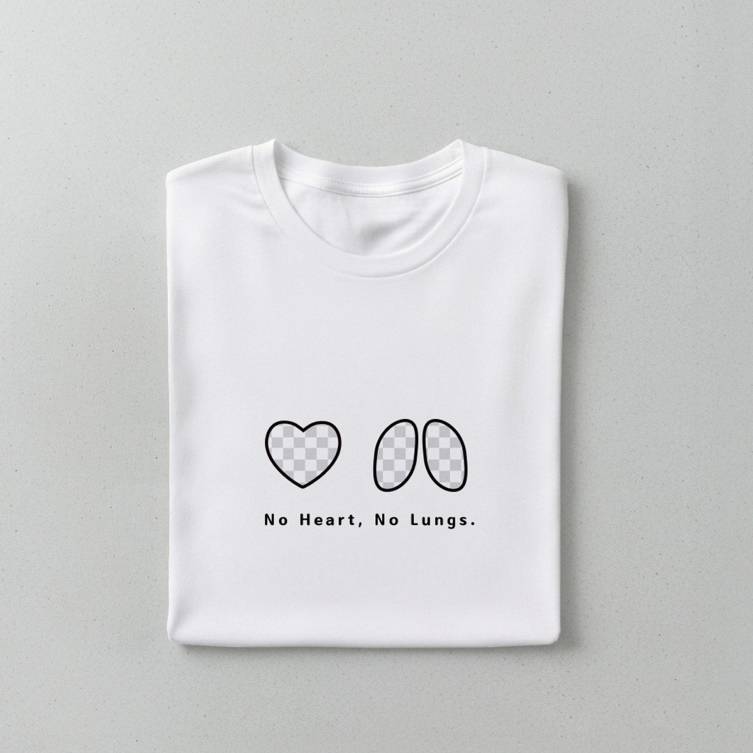 【没心没肺 T-shirt】穿上它就是昭告世界・我超坏别惹我 - 女装 T 恤 - 棉 白色