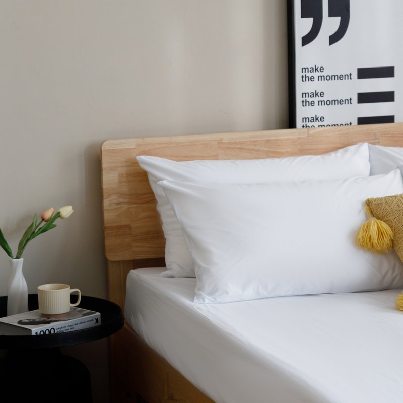 100%防水枕头保洁垫/纯粹白/二入 - 寝具 - 其他人造纤维 