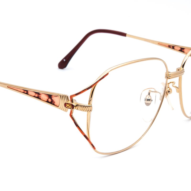 1980's Yves Saint Laurent 高级珐琅爪型古董眼镜 - 眼镜/眼镜框 - 贵金属 金色