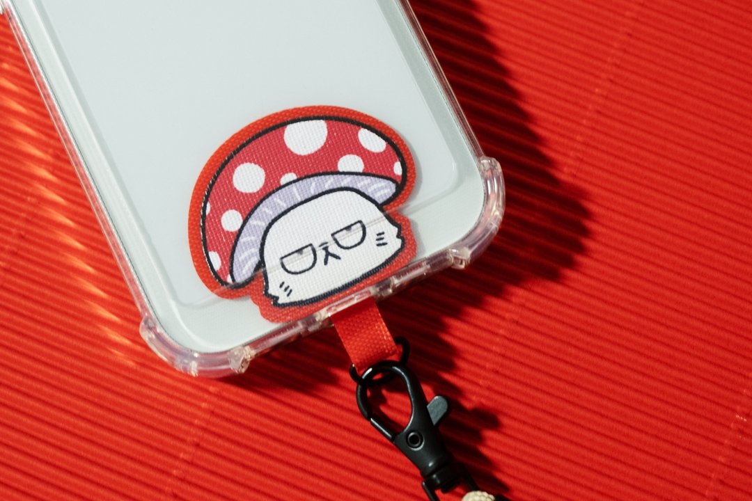 蘑菇猫手机夹片连6mm挂绳 十三色入 Phone Strap - 手机配件 - 其他材质 红色