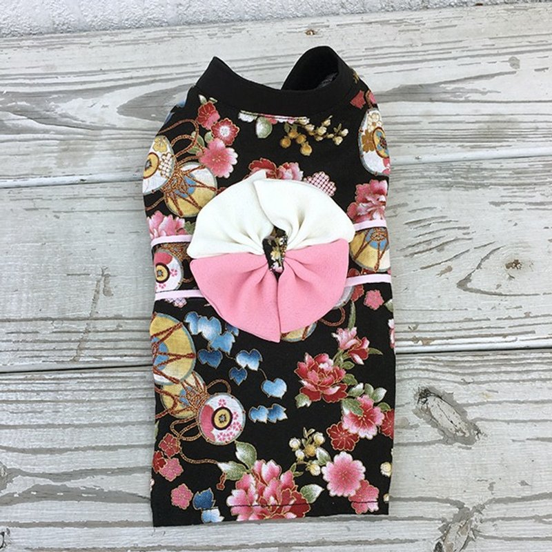 狗狗衣服 黑之绚烂和服 大尺码 - 衣/帽 - 棉．麻 