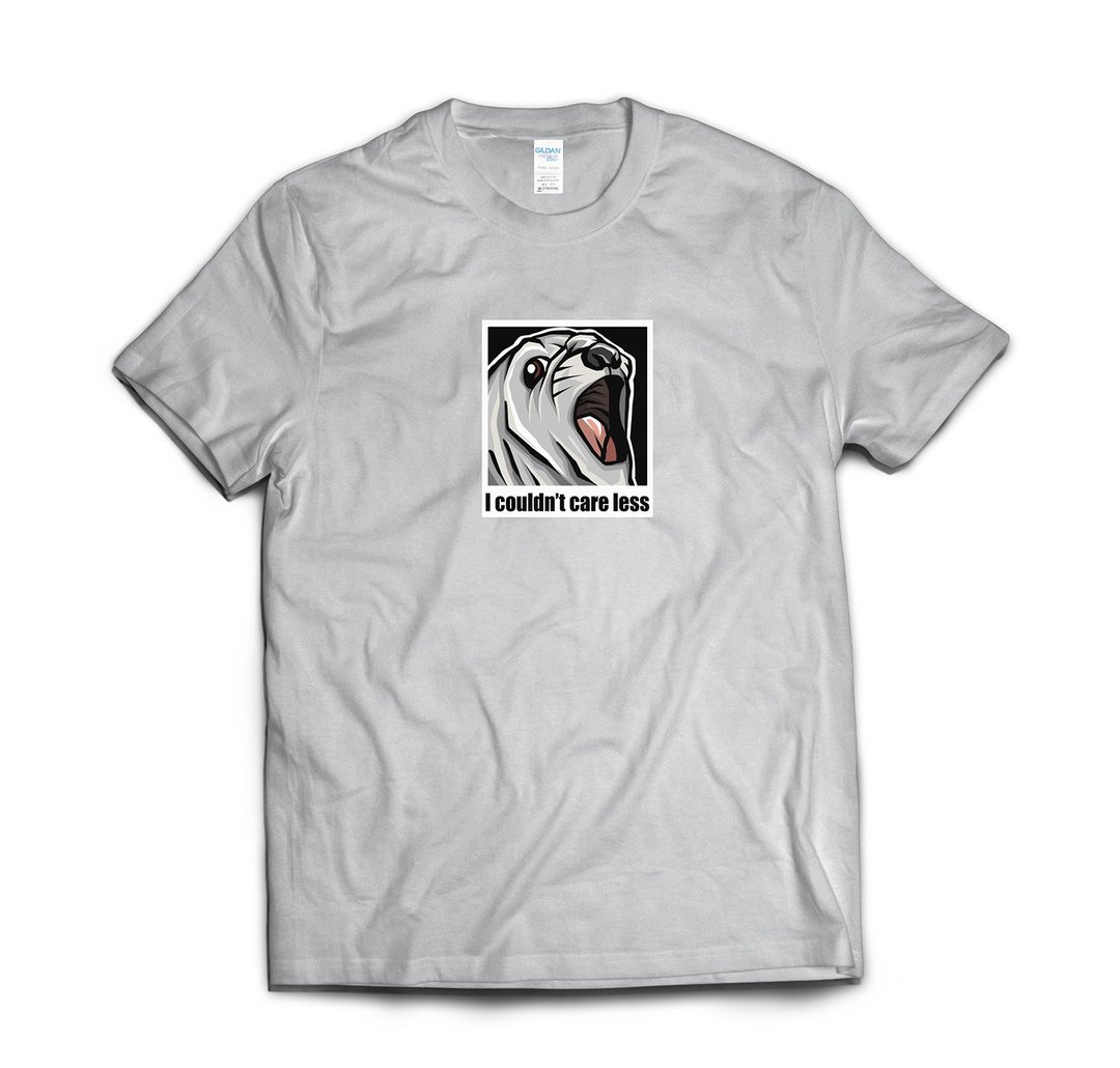 迷因-尖叫海豹-T-shirt 白/黑/灰/藏青 - 男装上衣/T 恤 - 棉 多色