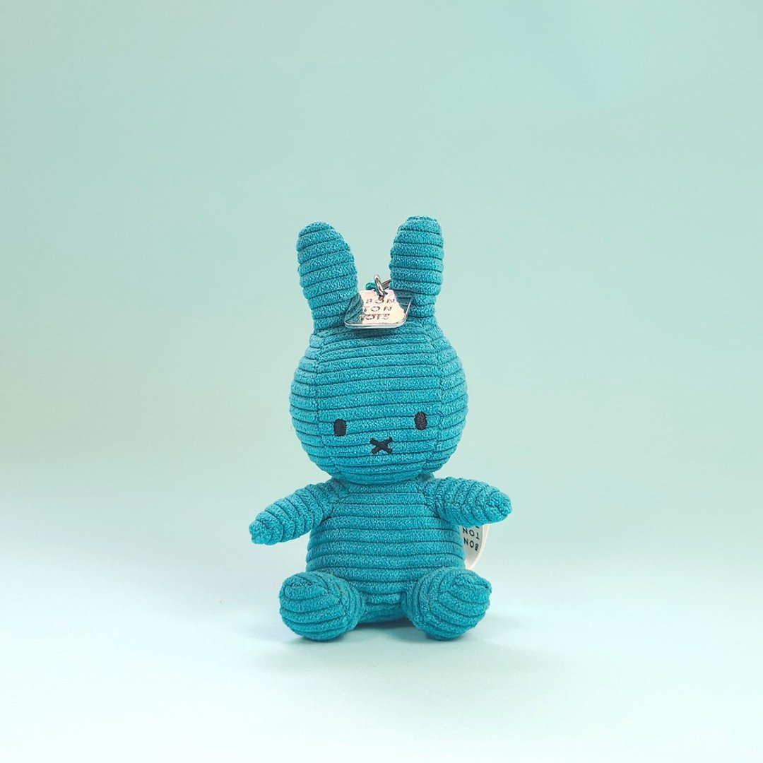 24H 出货 BON TON TOYS Miffy 米菲兔 ECO 灯芯绒钥匙圈 -10cm - 钥匙链/钥匙包 - 聚酯纤维 多色