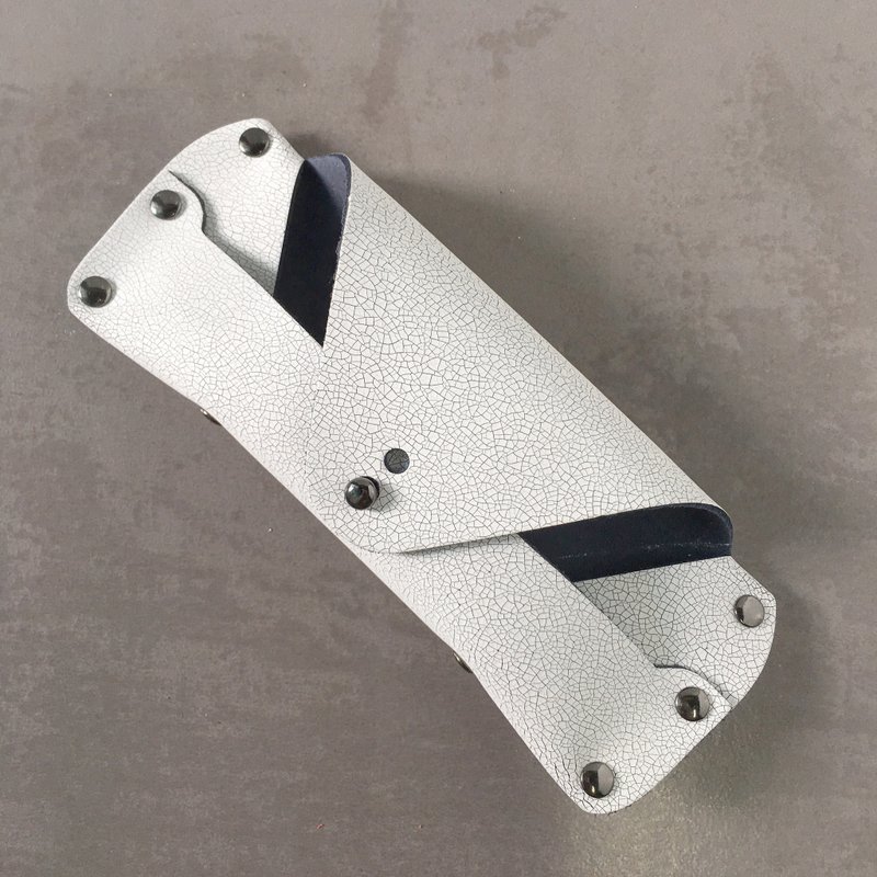 Eyeglasses Leather Case, Leather Sunglasses Case - 眼镜/眼镜框 - 真皮 灰色