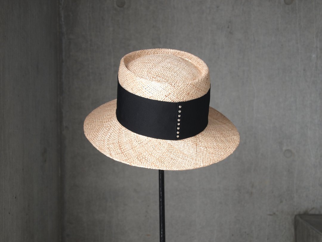 Straw Hat Hat Made-to-Order Ribbon Straw Hat Bao Rough Elegant Unisex - 帽子 - 其他材质 多色
