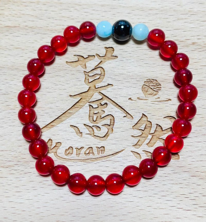 蓦然(手环系列)玫瑰红玉髓--健康 - 手链/手环 - 玉石 红色