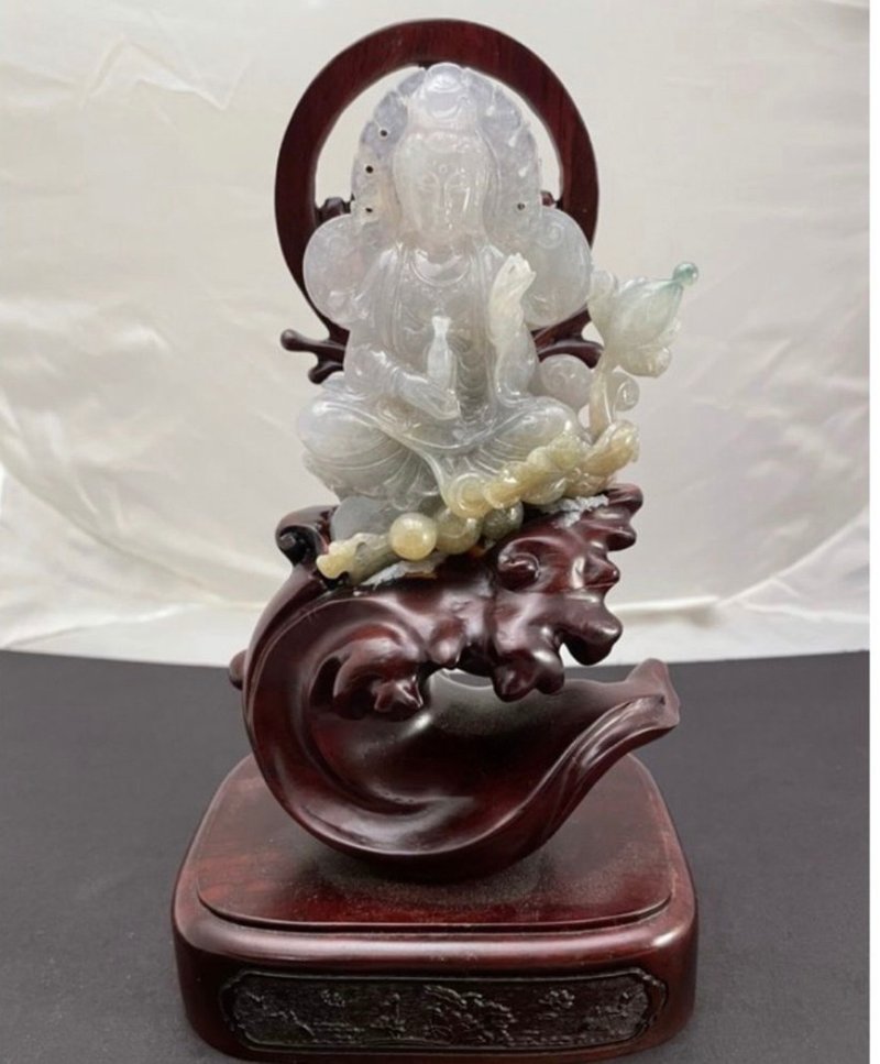 天然缅甸玉观音摆件.法相庄严.种水顶级.属于精品级的观音 - 其他 - 玉石 