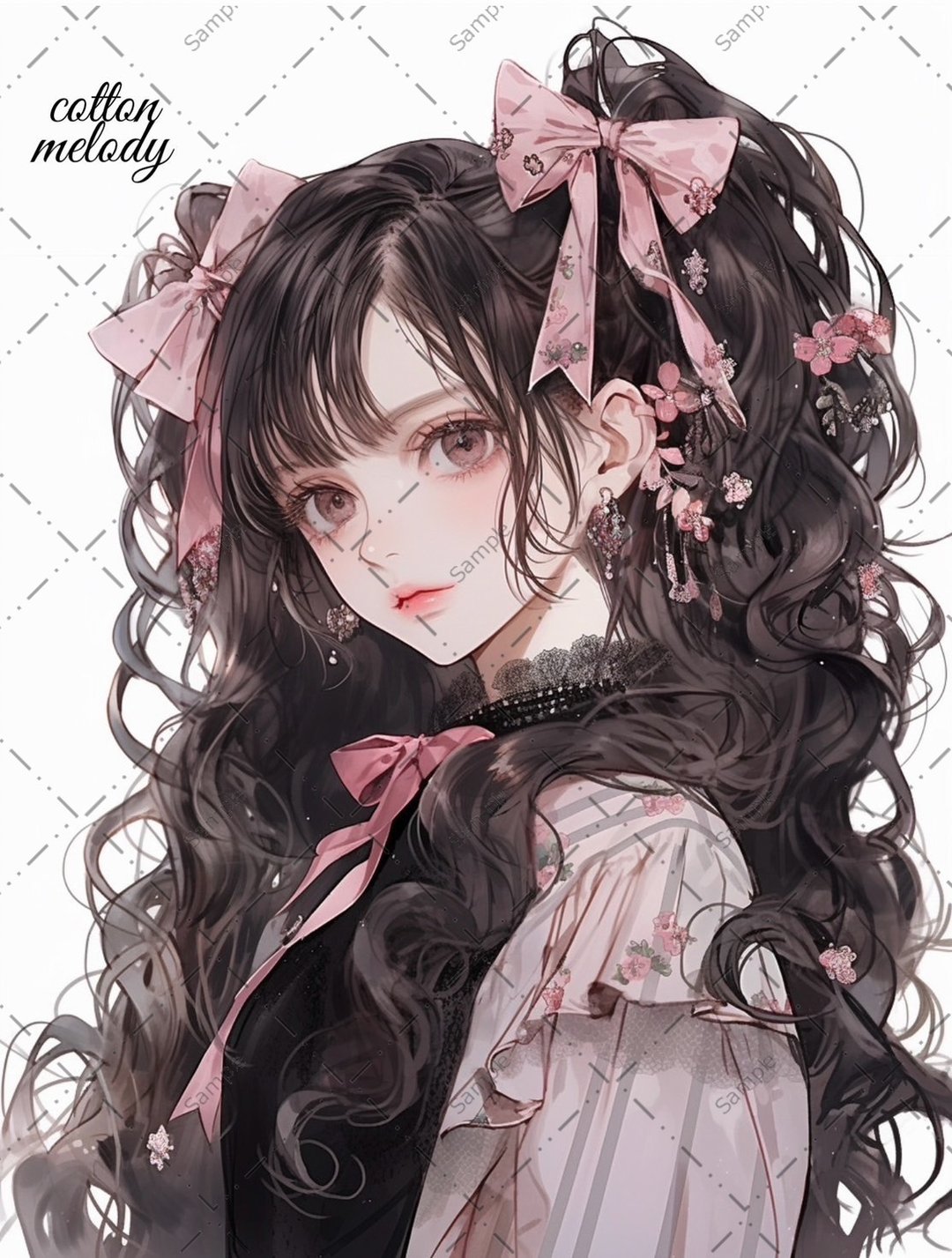 original sticker no.45 人物贴纸 原创贴纸 人物贴纸 女孩贴纸 原创人物贴纸 - 贴纸 - 纸 