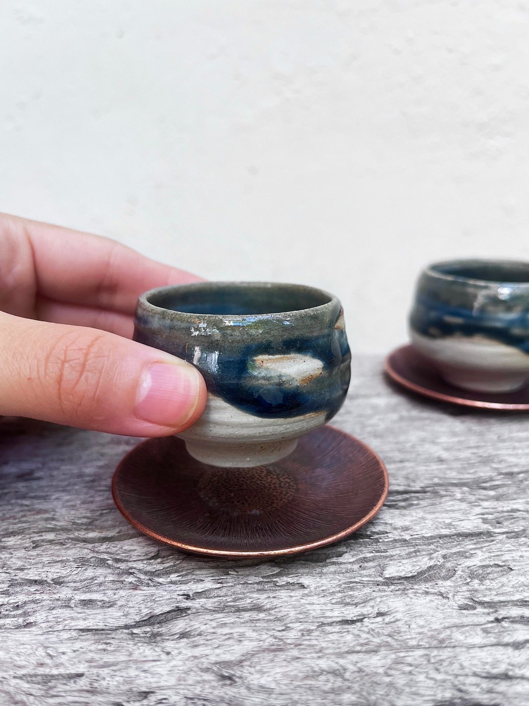 墨蓝 茶杯 酒杯 两入 | 陶器皿 - 茶具/茶杯 - 陶 蓝色