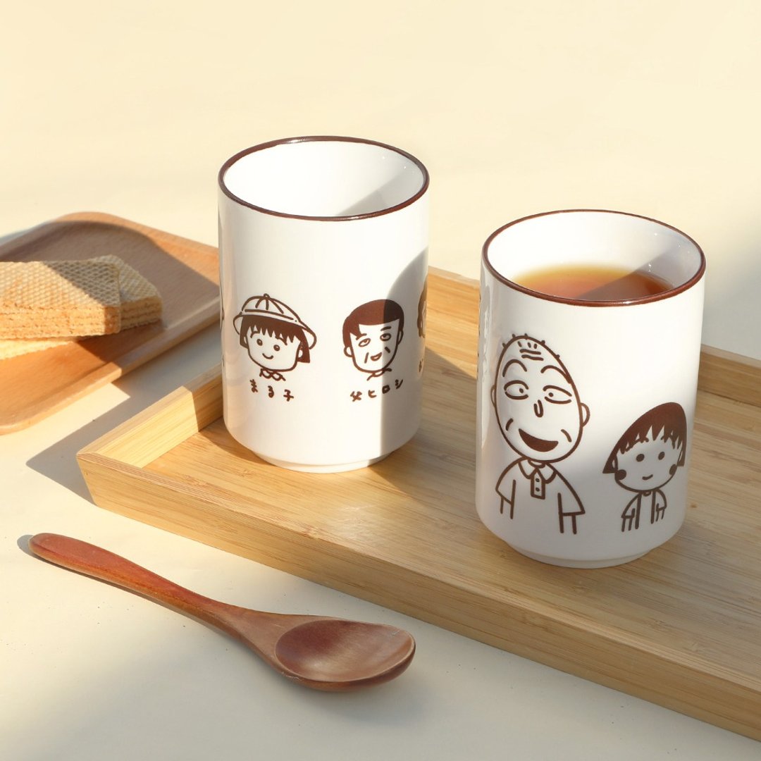 樱桃小丸子汤吞杯-日式汤吞杯 手握杯 茶杯 陶瓷杯子 餐具 - 茶具/茶杯 - 瓷 多色