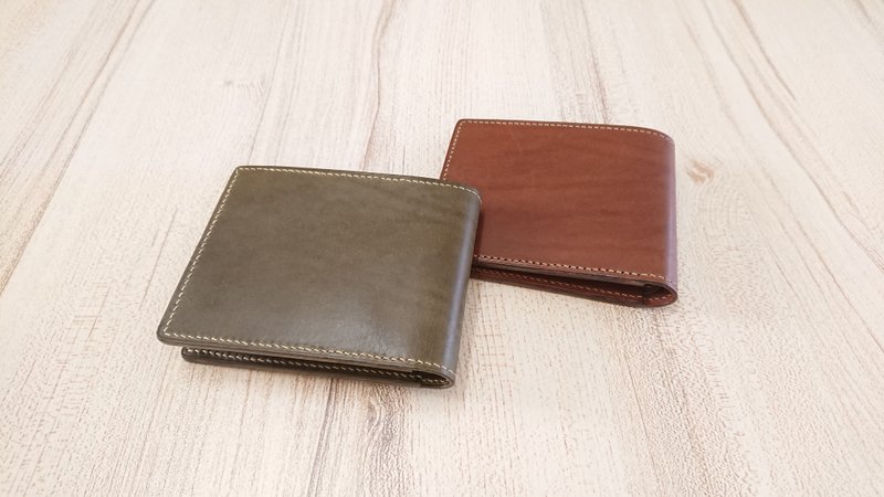 短夹 经典短夹 真皮全手缝 - 皮夹/钱包 - 真皮 