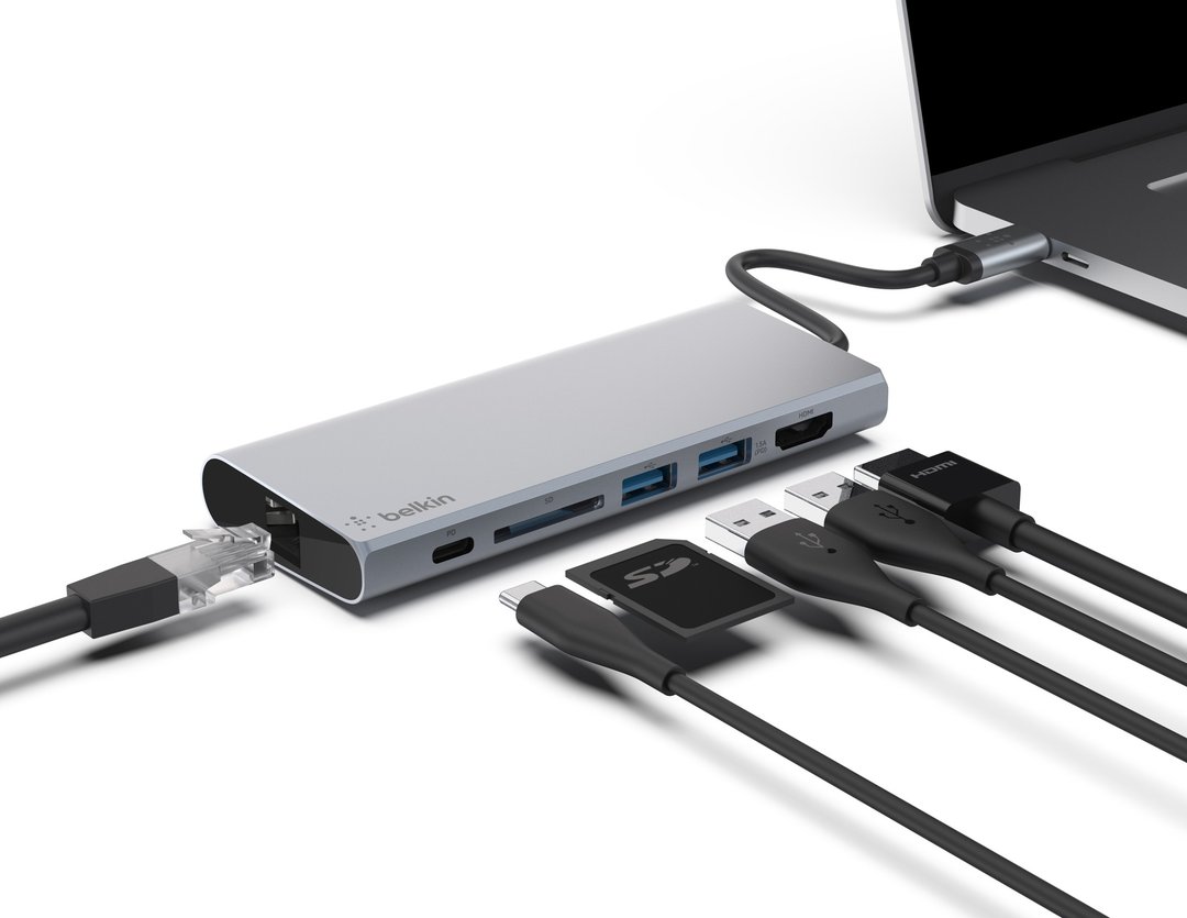 【多功能HUB】Belkin Type-C 6合1多媒体集线器 - 电脑配件 - 其他材质 