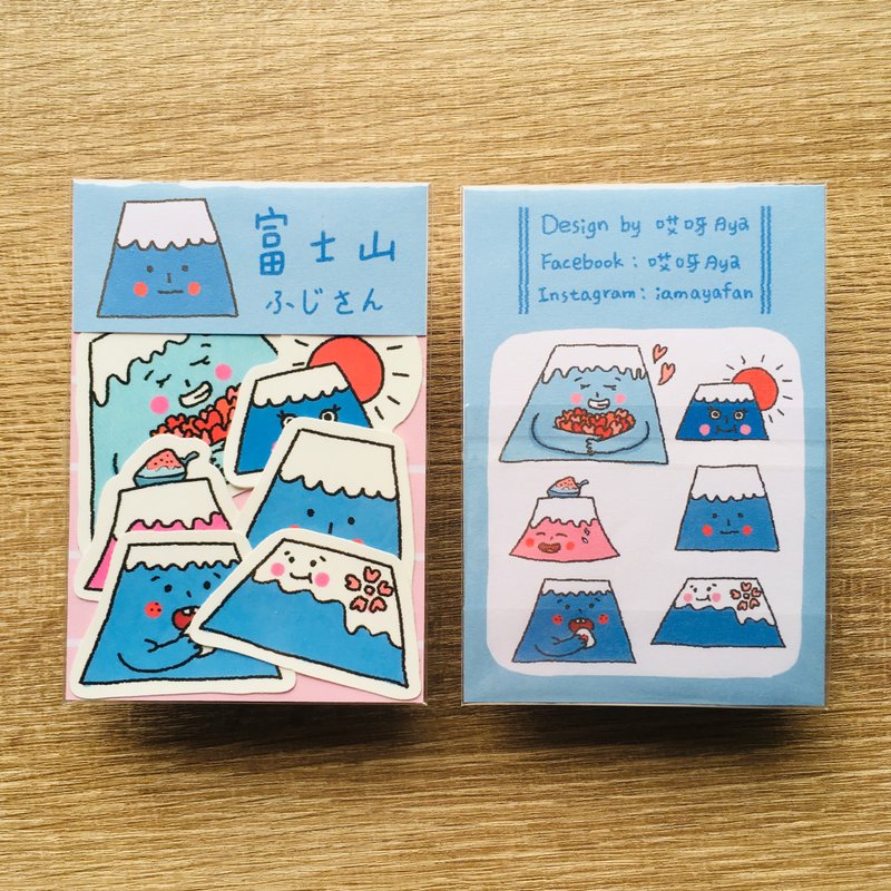 富士山贴纸包 - 贴纸 - 纸 白色
