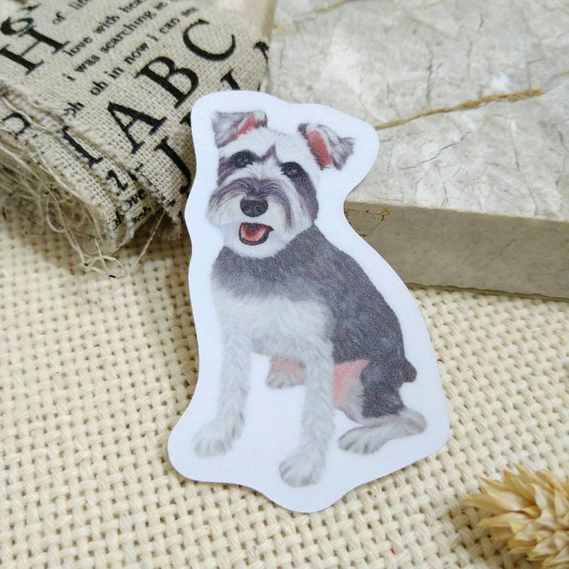 雪纳瑞-防水贴纸(1入)-咪仔 - 贴纸 - 防水材质 