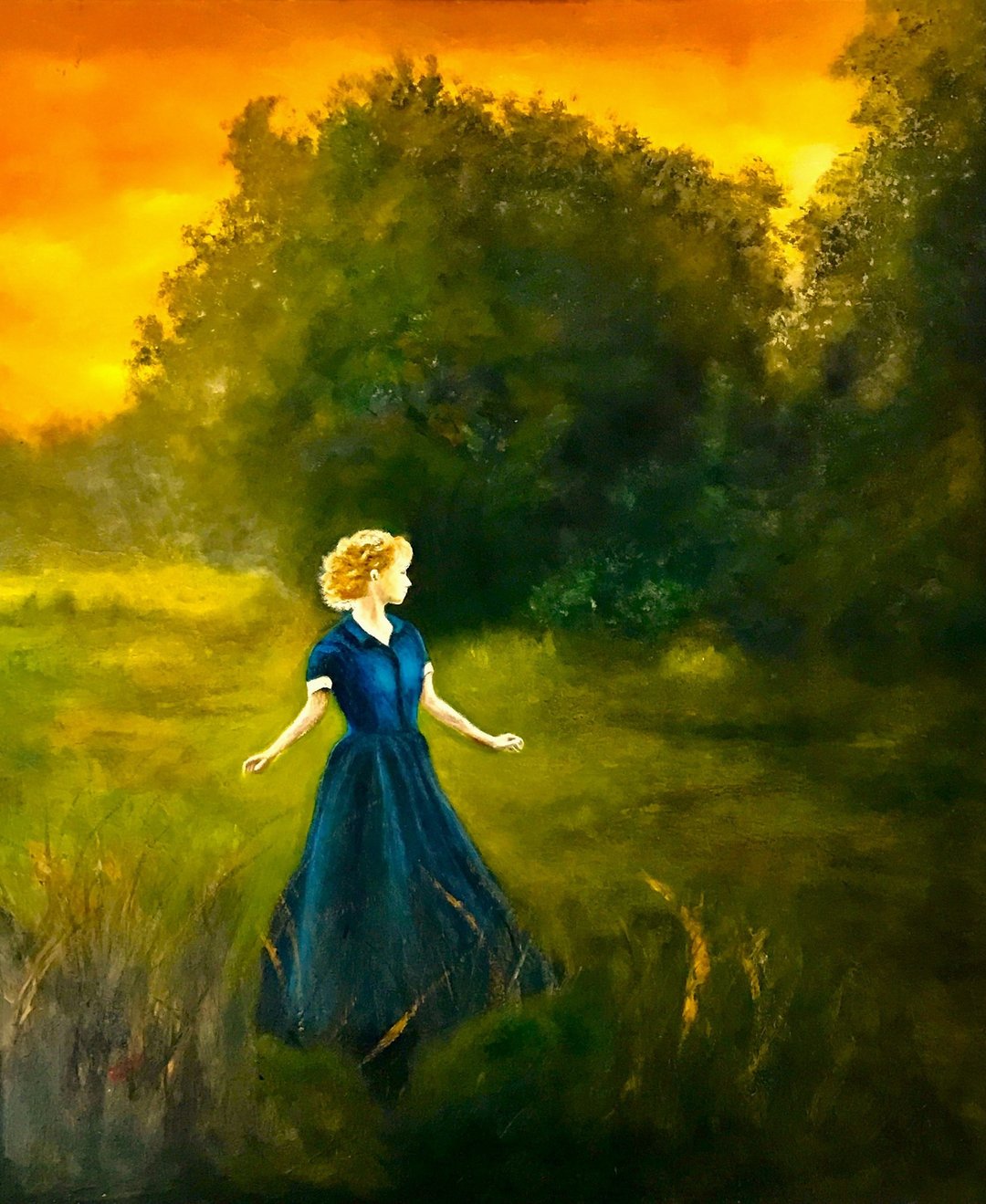 手工油画创作 美丽 包邮含框  挂画壁画 装饰画 疗愈画 背景墙画 - 海报/装饰画/版画 - 棉 多色