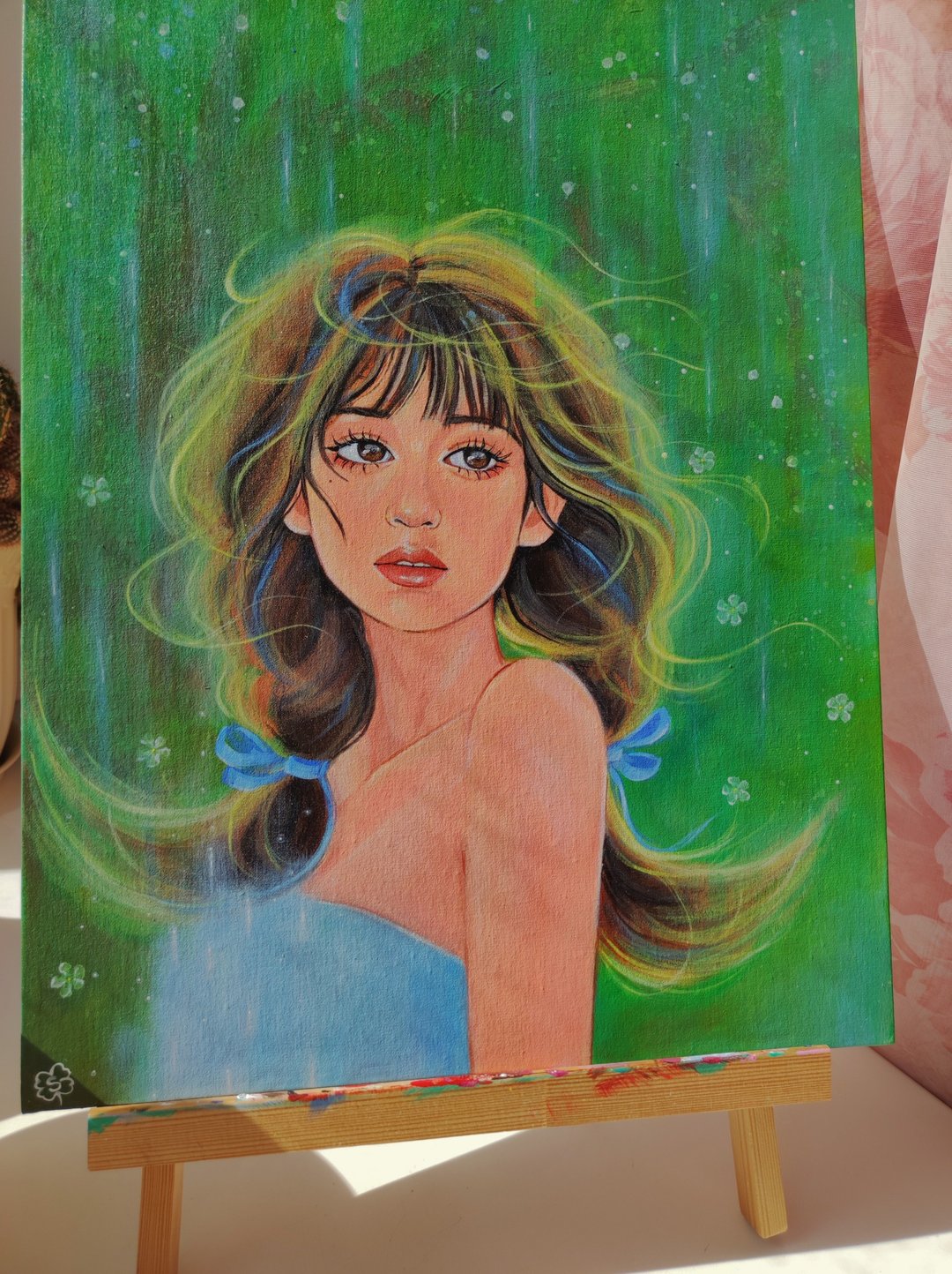 The forest Nymph Acrylic Original Painting - 插画/绘画/写字 - 压克力 多色