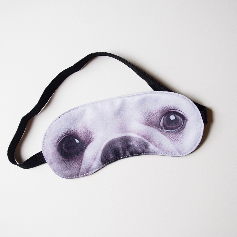 宠物写真定制眼罩 │法斗款 定制化礼物 宠物纪念 - 订制抱枕/饰品 - 其他材质 白色