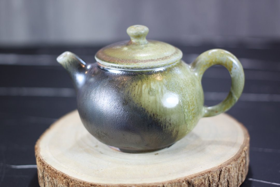 【钟声响起】柴烧 原矿土涂层 手工茶壶 名家叶敏祥手工作品 - 茶具/茶杯 - 瓷 