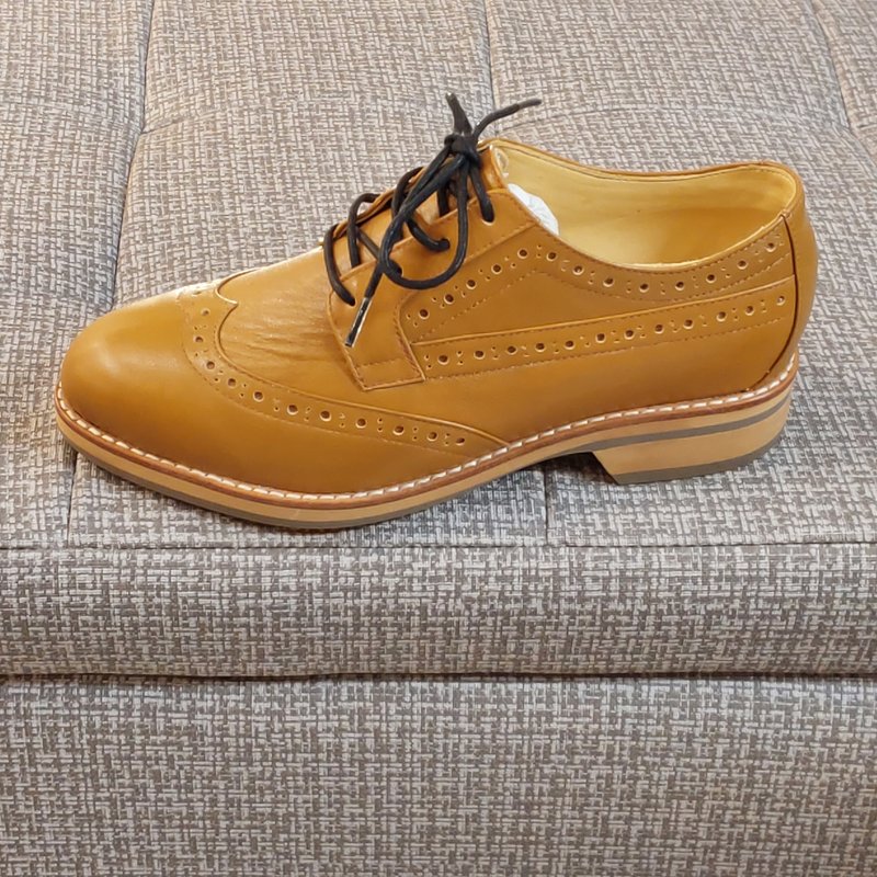 w620-201031 雕花休闲鞋 - 女款牛津鞋/乐福鞋 - 真皮 多色