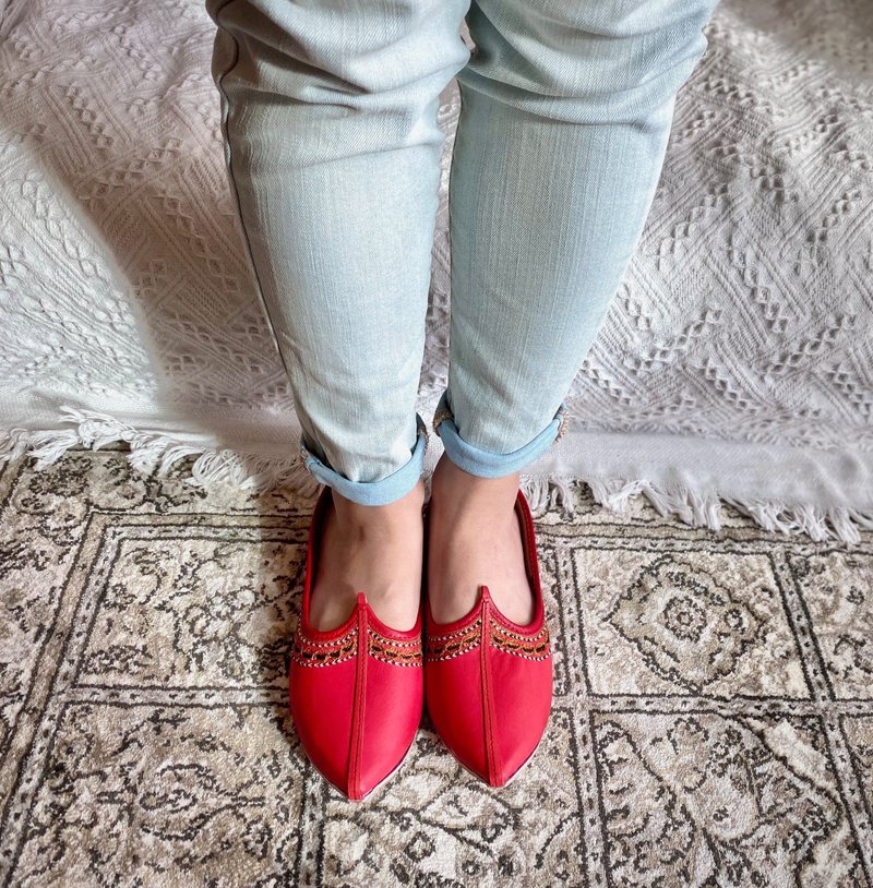 印度手工-精巧绣线(红色) - 其他 - 真皮 红色