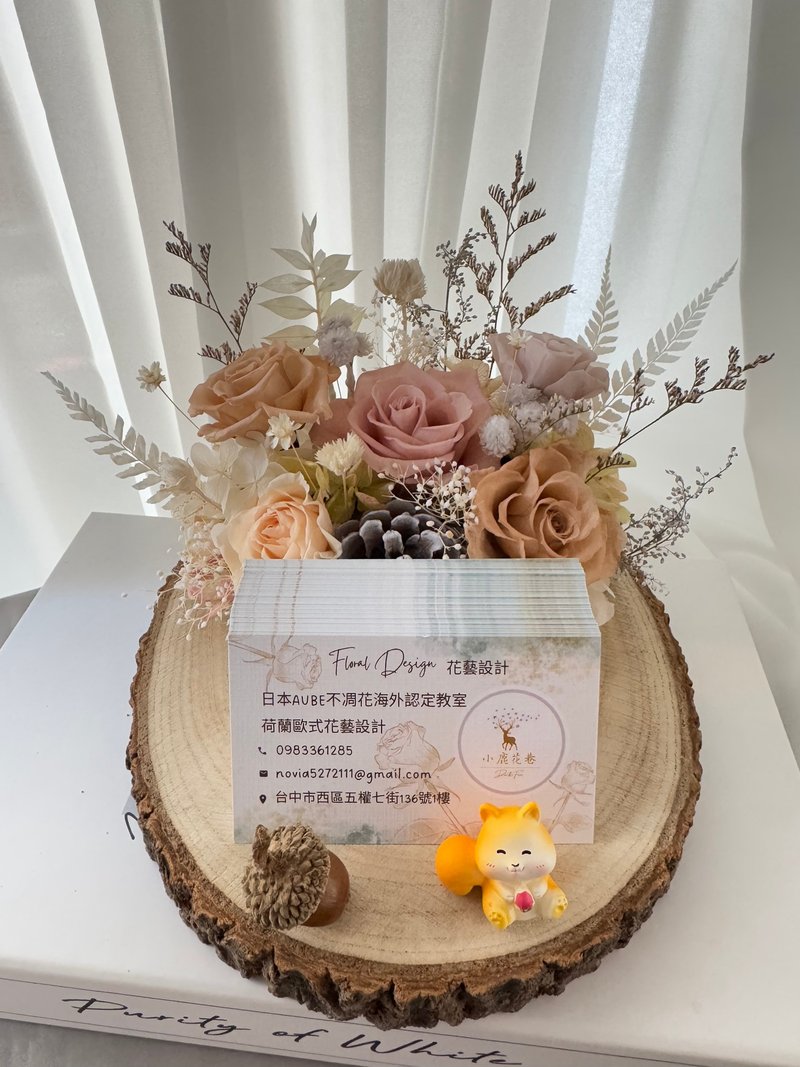 永生花桌花 开幕贺礼 永生花名片座 - 干燥花/捧花 - 植物．花 