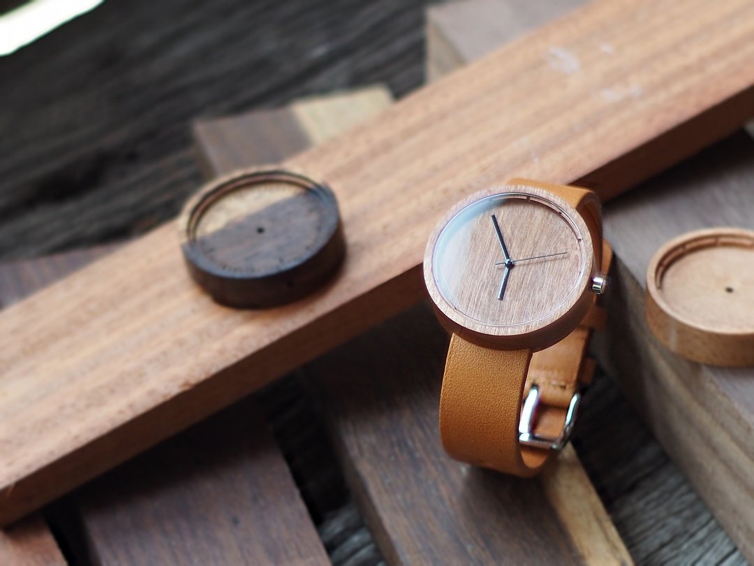 Nakari watch Cherry Tan Men size - 女表 - 木头 