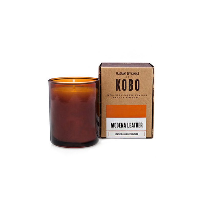 【KOBO】美国大豆精油蜡烛 - 蒙地拿皮革 (85g/可燃烧20hr) - 蜡烛/烛台 - 蜡 咖啡色