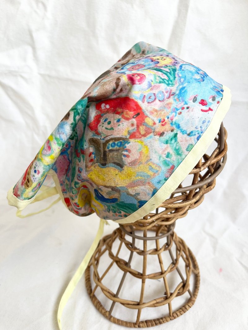 Petitbebe看书小熊三角头巾 - 领结/领巾 - 棉．麻 蓝色