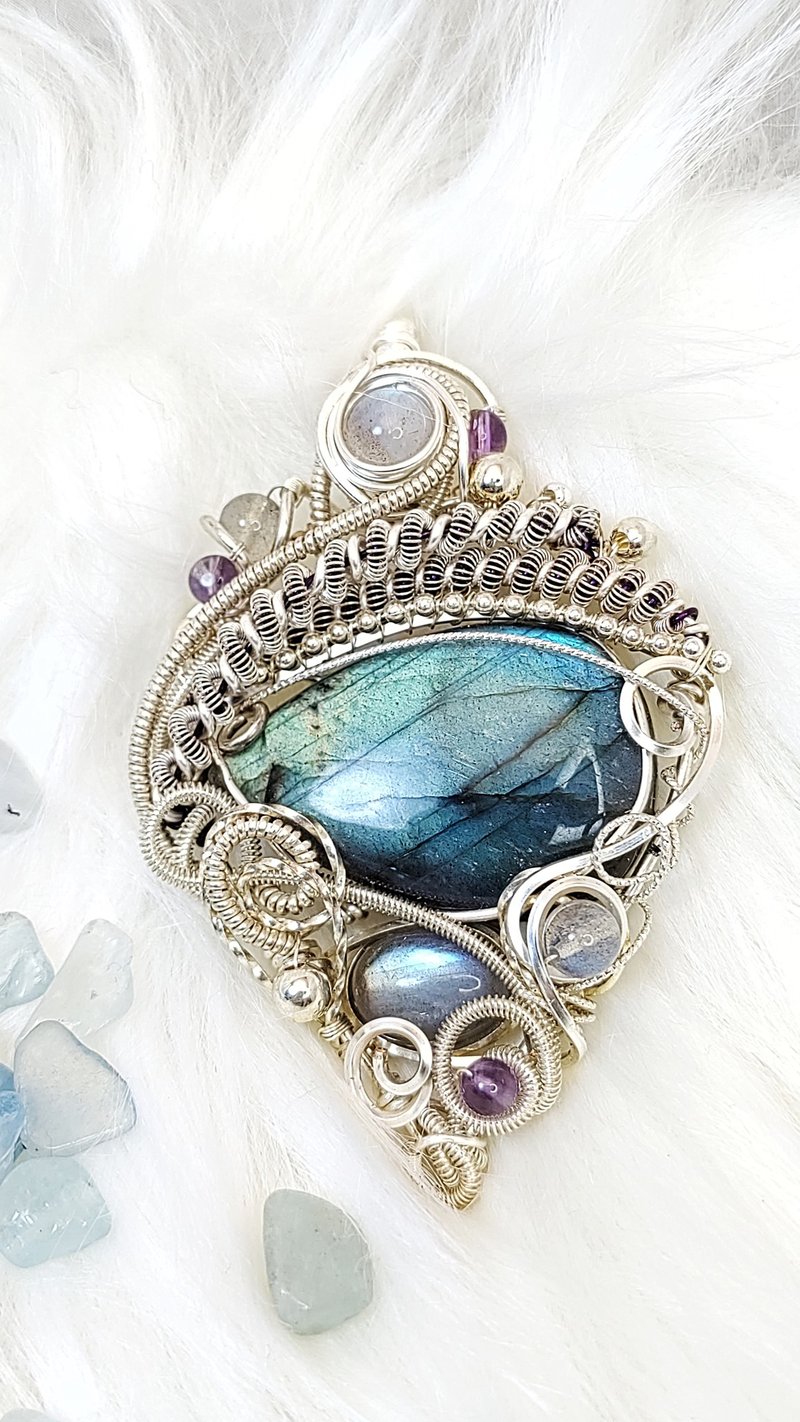 缠绕饰品 全能之眼 吊坠 AllSeenEye Pendant WireCraft - 项链 - 水晶 