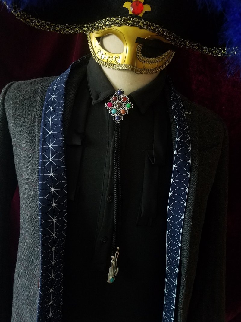 多彩玛瑙石保罗领带领结天然石bolo tie领带 - 领带/领带夹 - 半宝石 多色