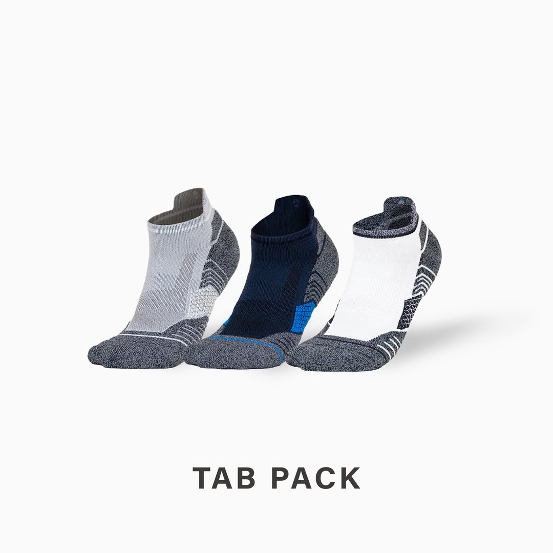 抗菌除臭。永久 8mm厚底运动踝袜-Tab Pack - 袜子 - 棉．麻 多色