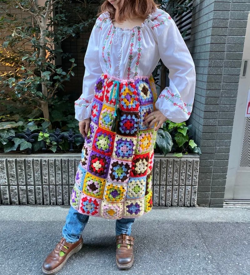 复古裙 - 裙子 - 羊毛 