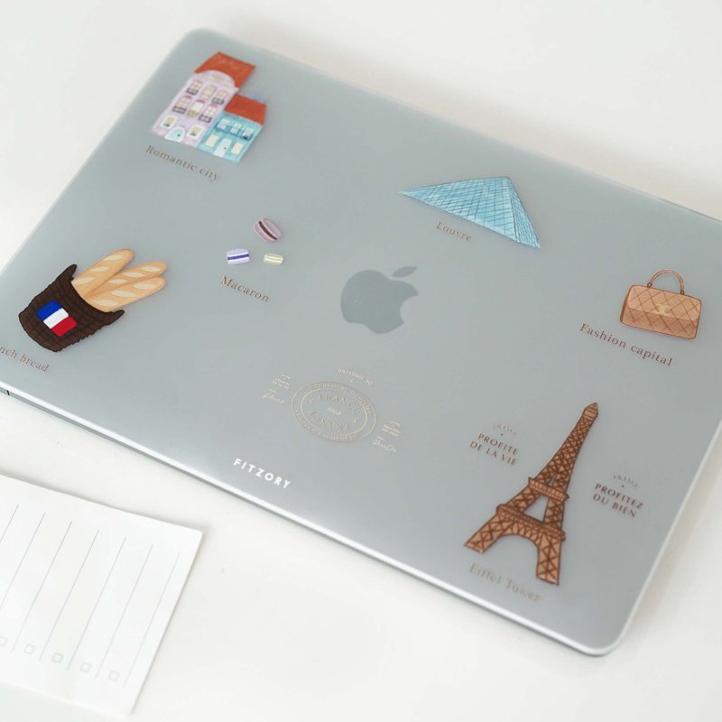 【FITZORY】旅行手帐本系列 -法国篇  | Macbook保护壳 - 平板/电脑保护壳 - 塑料 多色