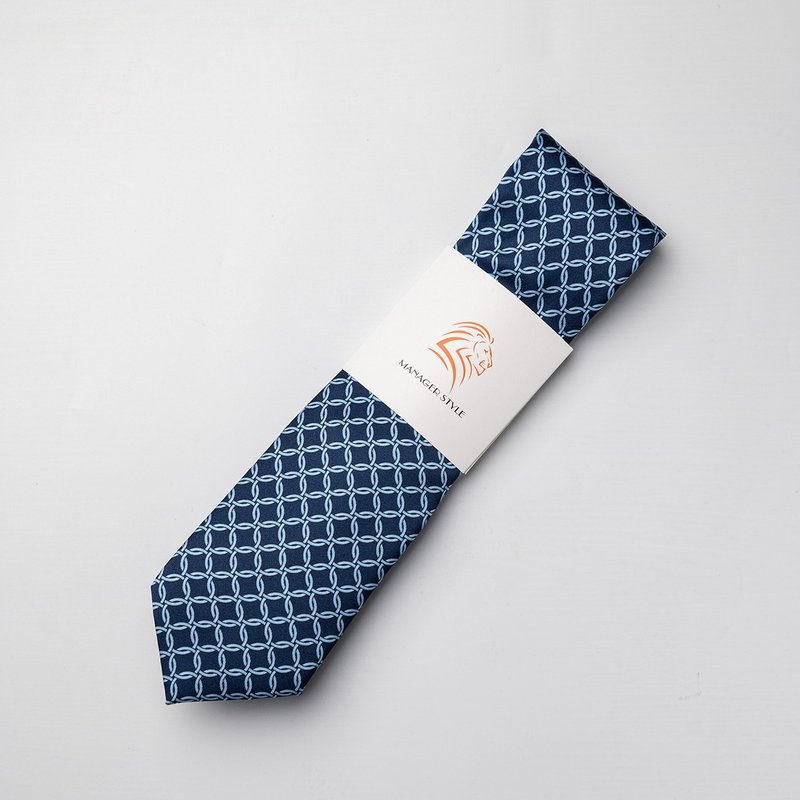 P0917-89 - 领带/领带夹 - 聚酯纤维 蓝色