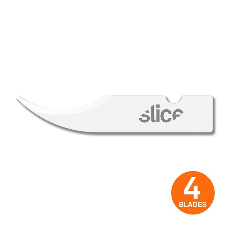 【Slice】陶瓷笔刀替刃 -尖形拆线刀 -4入组 - 剪刀/拆信刀 - 瓷 白色