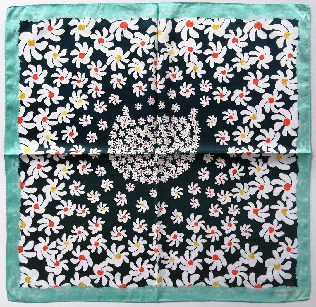 Tsumori Chisato 复古花卉手帕 23 x 23 英寸 - 手帕/方巾 - 棉 蓝色
