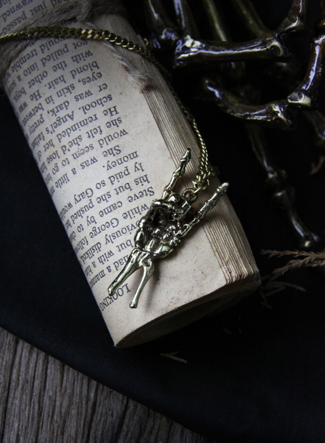 The Hand skeleton Necklace.(V.5) by Defy / Brass,Gold and Silver color - 项链 - 其他金属 