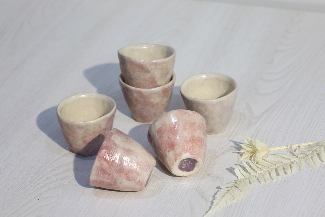 微醺系列小茶杯六杯组 - 茶具/茶杯 - 陶 