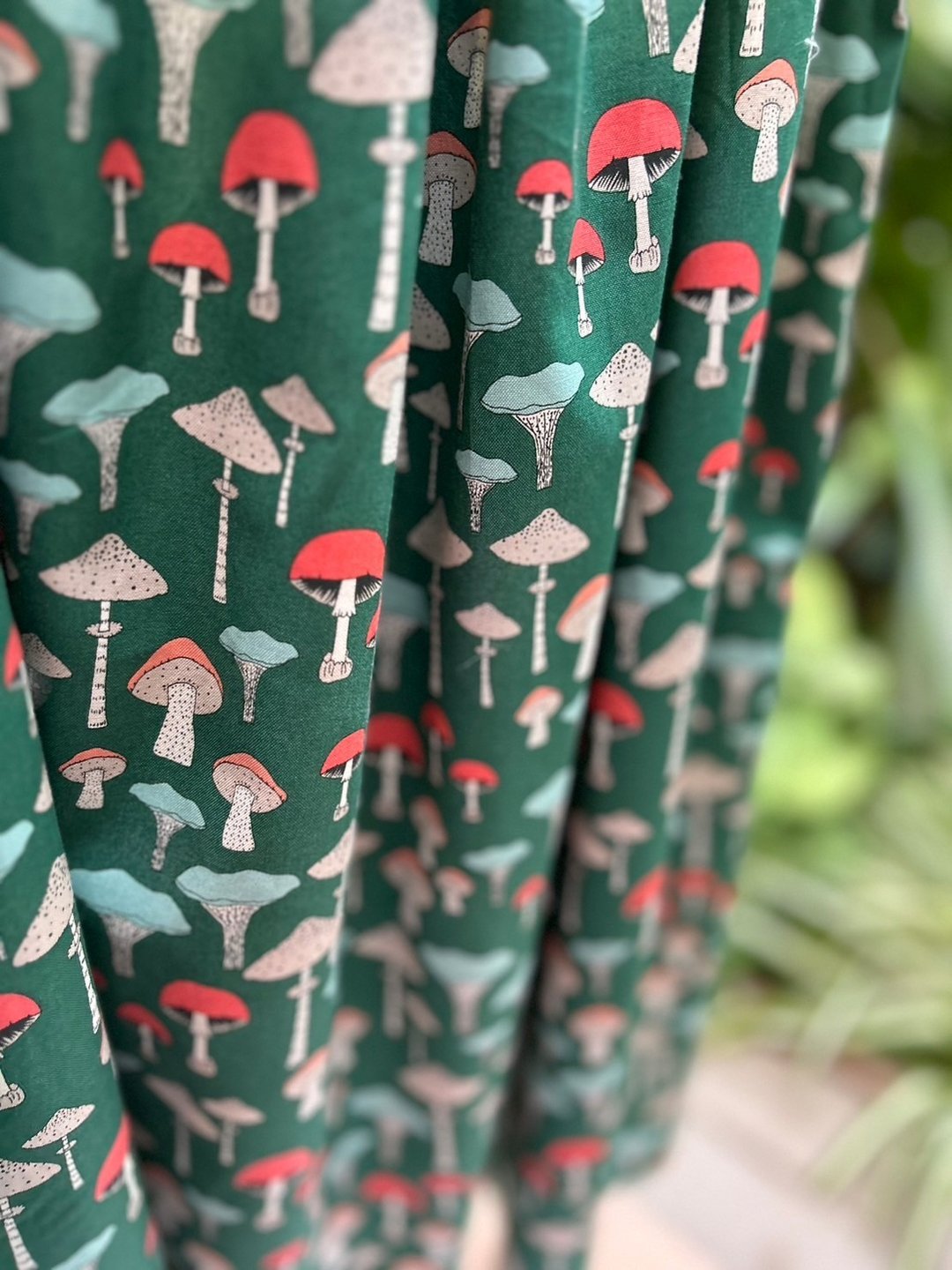【订制商品】Mushroom skirt 绿色 / 均码 / 美国布料 / 日本制造 - 裙子 - 棉 绿色