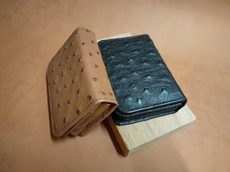 南非进口驼鸟皮大容量名片夹 - 名片夹/名片盒 - 真皮 