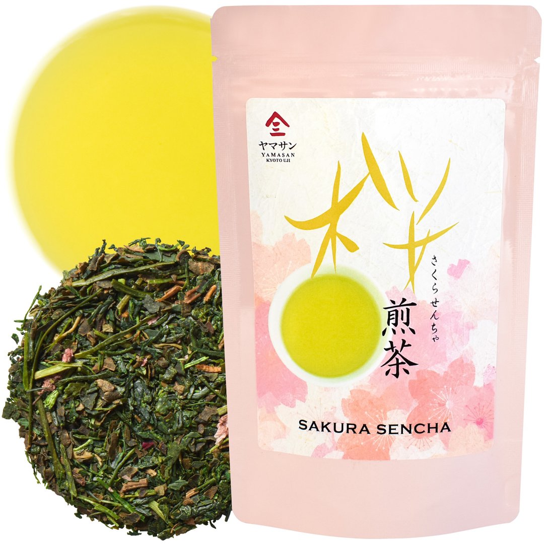 日本樱花绿茶 与樱花花瓣混合 100%日本国产Sakura YAMASAN - 茶 - 其他材质 绿色