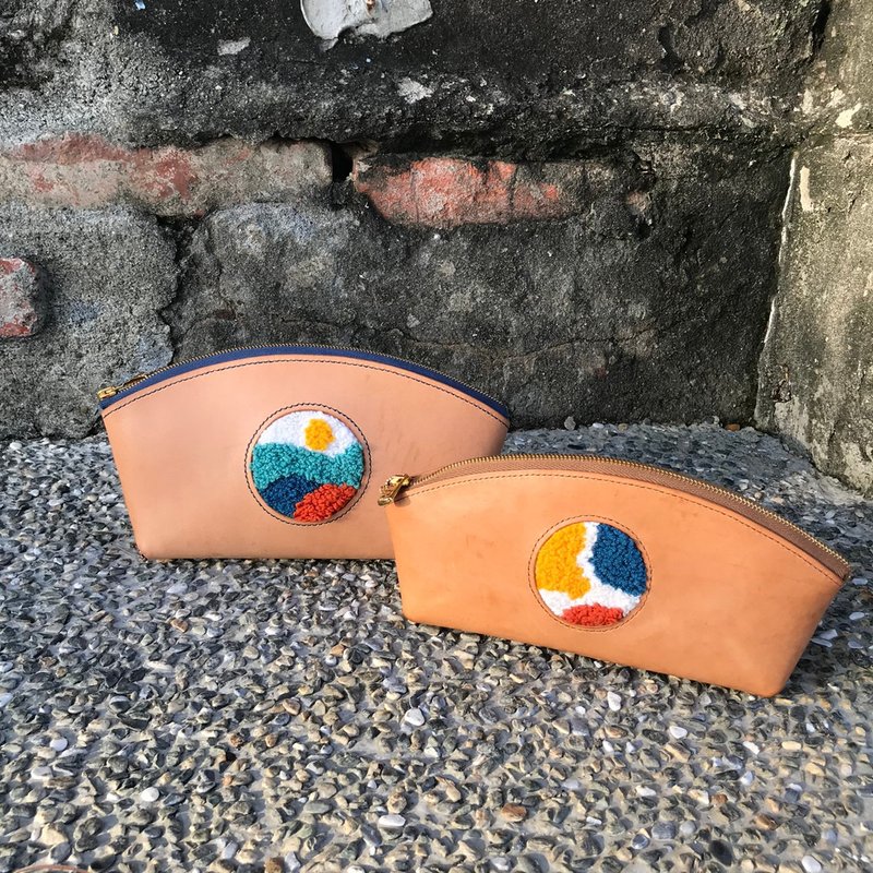 异材质结合系列 真皮化妆包 - 化妆包/杂物包 - 真皮 