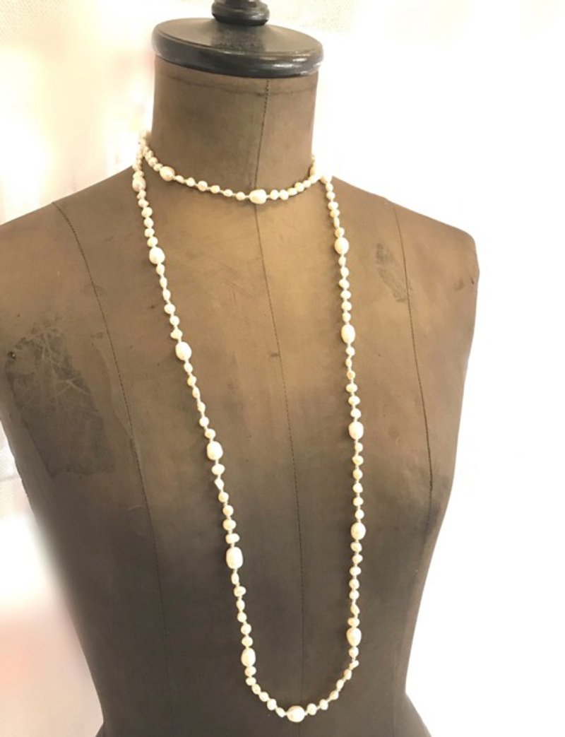 Formal and Everyday Use Natural Freshwater Pearl Long Necklace - 项链 - 宝石 白色