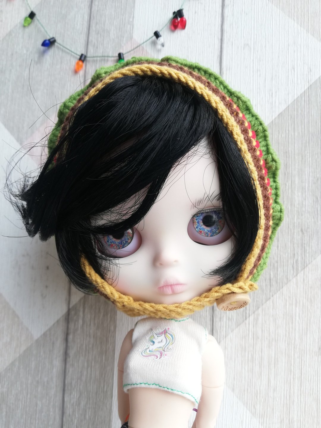 Blythe 娃娃帽子 汉堡造型 - 玩偶/公仔 - 棉 多色