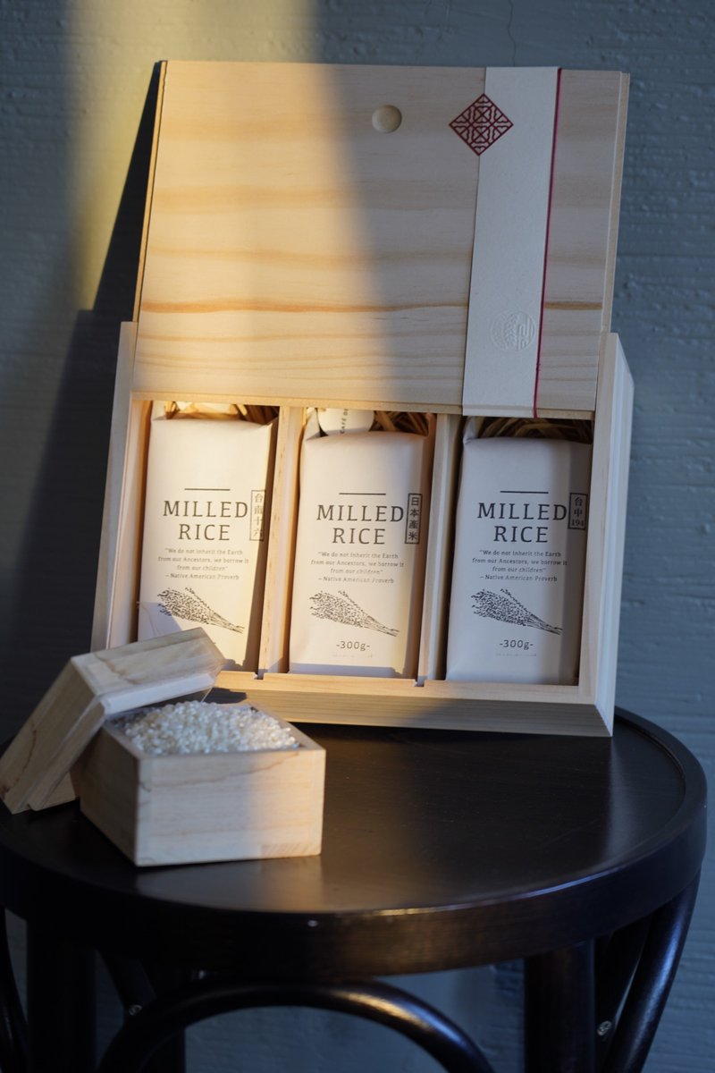 米贩 精致三格米礼盒 - 五谷杂粮/米 - 新鲜食材 白色