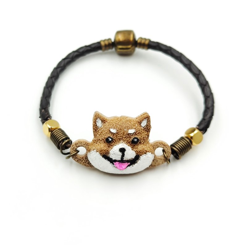 米里米特  柴犬款 黄柴犬  悠游卡 手绘版 一卡通 捷运 小额支付 - 手链/手环 - 木头 黑色