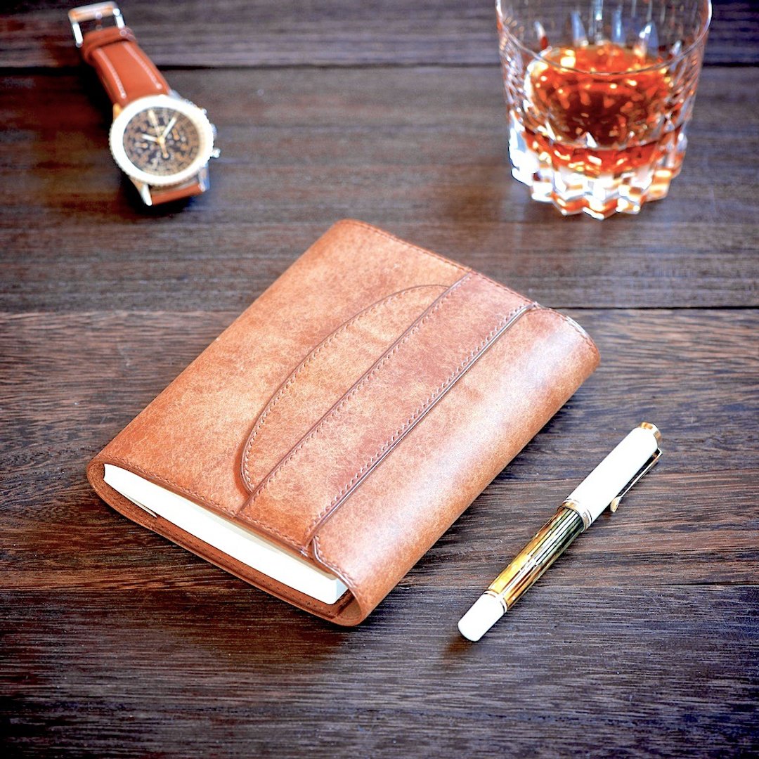 ほぼ日手帐オリジナル 皮革笔记本套 驼色 - 笔记本/手帐 - 真皮 咖啡色