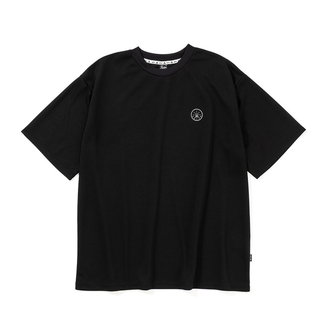 日本限定POLER QUICK DRY MESH TEE 快干网眼T恤 / 黑 - 男装上衣/T 恤 - 聚酯纤维 黑色